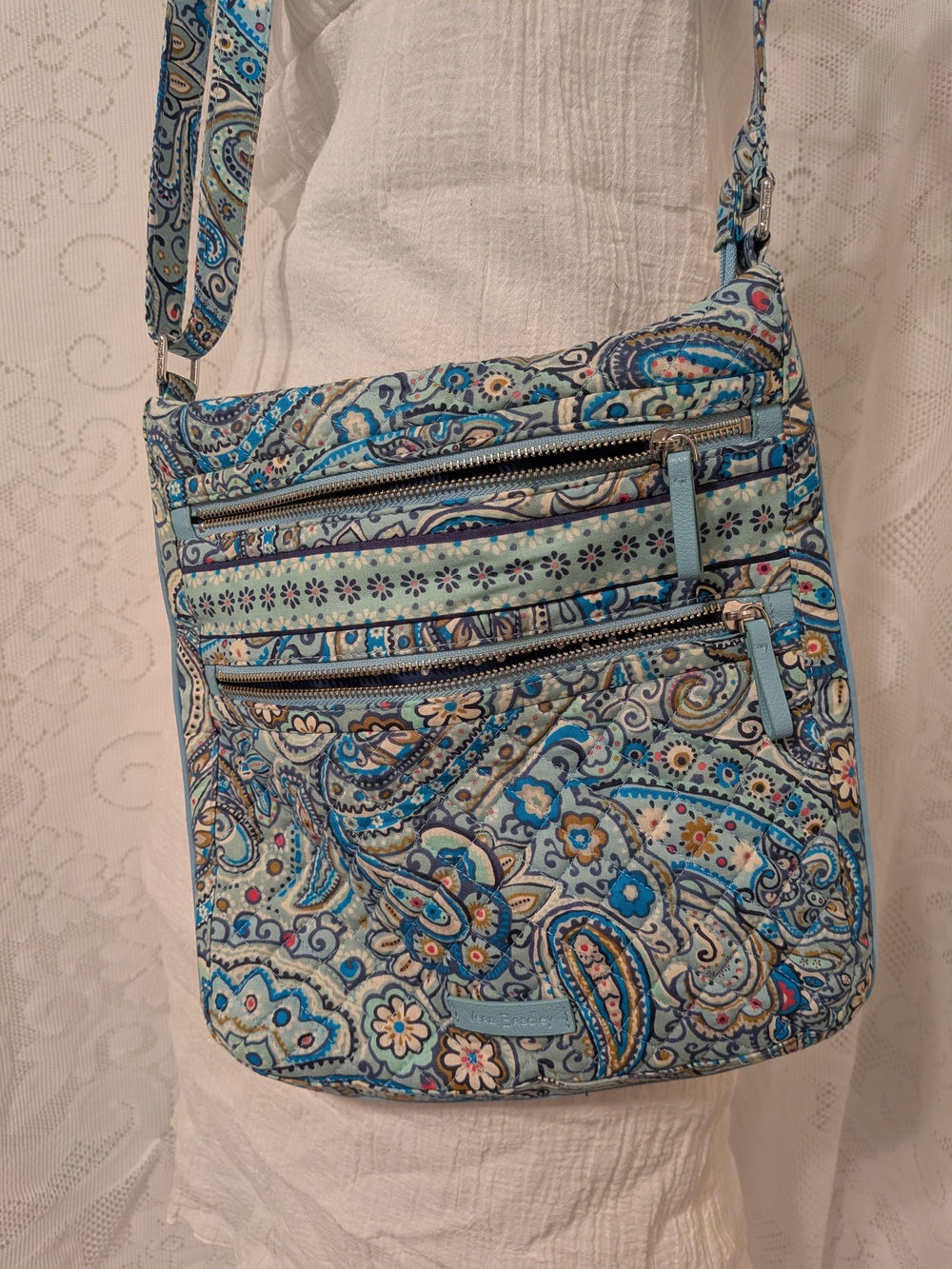 Vera Bradley Blue Paisley Crossbody Bag